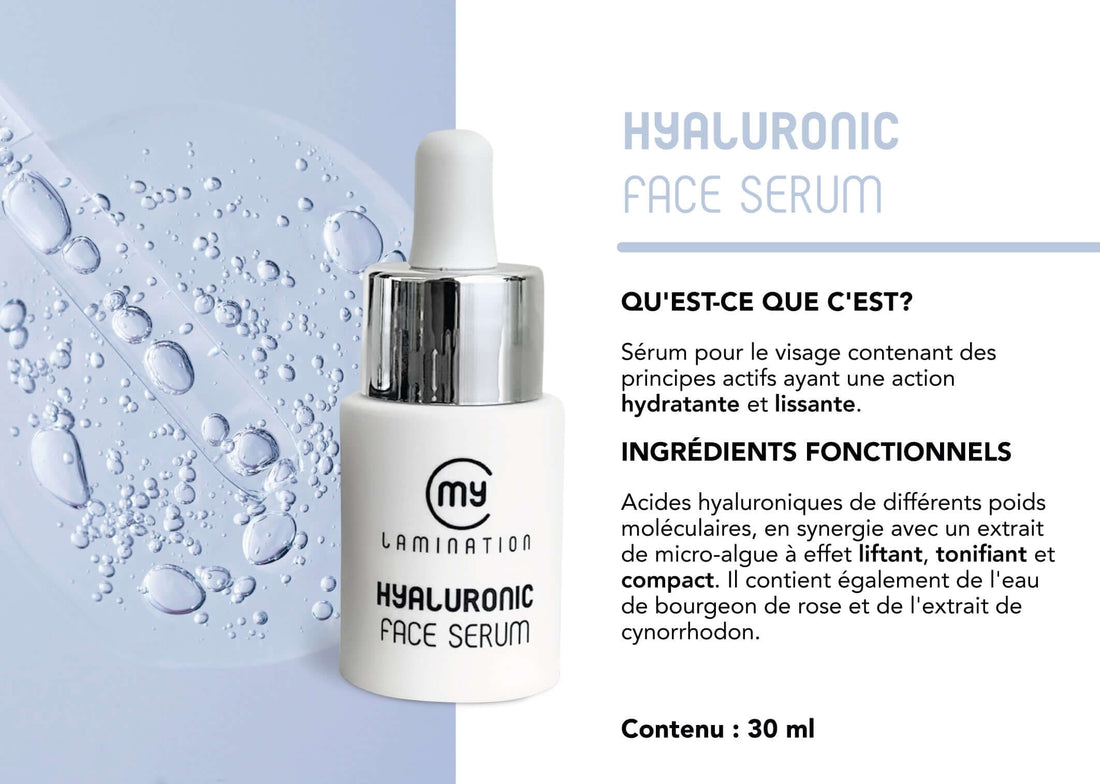 Flacon serum visage hyaluronique professionnel. Serum visage hyaluronique