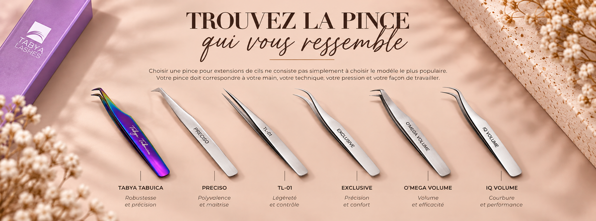 PINCES Extensions de Cils – Précision professionnelle Lash & Brow