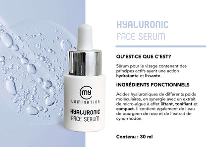 Flacon serum visage hyaluronique professionnel. Serum visage hyaluronique