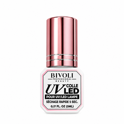 Colle UV LED pour Extensions de Cils – Séchage Rapide 0,5 à 1 Seconde – BIVOLI Professional Beauty