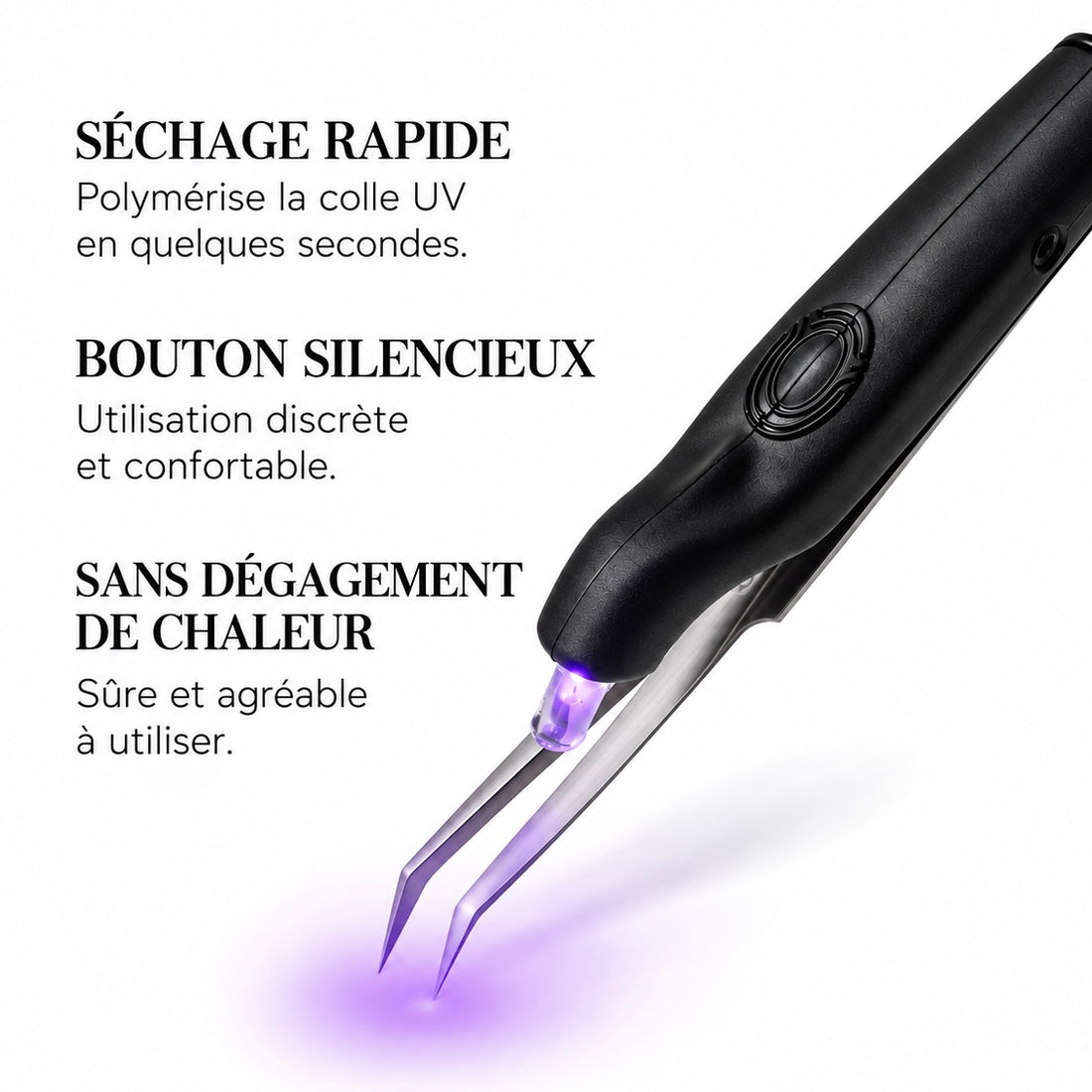 Mini Pince LED UV pour extensions de cils